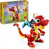 LEGO Creator 31145 Súprava 3v1 Červený drak Ryba Parrot Phoenix Tehly LEGO Creator 31145 Súprava 3v1 Červený drak Ryba Parrot Phoenix Tehly
