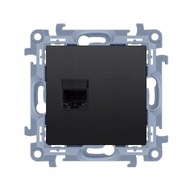 Jeden RJ45 kat. 6 počítačová zásuvka Matt black Simon 10 Jeden RJ45 kat. 6 počítačová zásuvka Matt black Simon 10