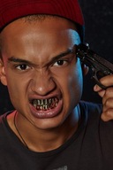 Ozubené mriežky grillz tmavo zlaté unisex