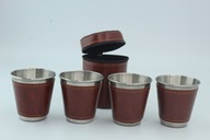 KOVOVÉ OKULIARE 4x70 ml V KOŽE + HNEDÉ POUZDRO KOVOVÉ OKULIARE 4x70 ml V KOŽE + HNEDÉ POUZDRO