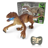obrovský bojový dinosaurus ovládaný diaľkovým ovládačom, t-rex chodí, reve, svieti, tancuje