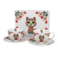 Porcelánové šálky a podšálky DUO CATS 2x280ml Porcelánové šálky a podšálky DUO CATS 2x280ml