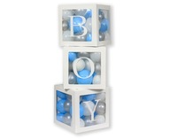 Ozdobné krabičky na balóniky Dekorácia na párty pre chlapcov