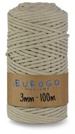 Spletená struna PRE MACRAME SVETLO BÉŽOVÁ 100m 3mm Spletená struna PRE MACRAME SVETLO BÉŽOVÁ 100m 3mm