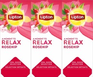 Lipton čaj divoká ruža a ibištek 3x25ks - 2,5g