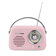 Vintage Cuisine retro rádio s reproduktorom - ružové