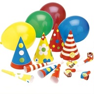 PARTY set narodeninové čiapky balóniky píšťalky