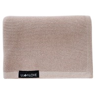 Lullalove Ľahká pletená bavlnená prikrývka / karamel Lullalove Ľahká pletená bavlnená prikrývka / karamel