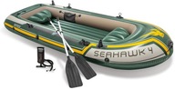 Veľký nafukovací čln Intex Seahawk pre 4 osoby. OAR ČERPADLO 68351