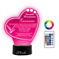 3D LED nočná lampa Suvenír na potvrdenie 3D LED nočná lampa Suvenír na potvrdenie