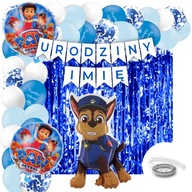 Sada balónikov Paw Patrol Chase 1-9 narodeniny + meno Sada balónikov Paw Patrol Chase 1-9 narodeniny + meno