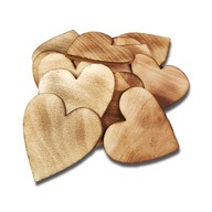 Drevené srdce srdce 6x6cm decuppage 100ks Drevené srdce srdce 6x6cm decuppage 100ks