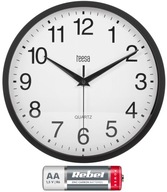 TEESA PRO ČIERNE NÁstenné HODINY ČIERNA 25CM + BATÉRIA TEESA PRO ČIERNE NÁstenné HODINY ČIERNA 25CM + BATÉRIA