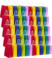 Papierové darčekové tašky, 6 farieb, dúhové