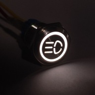 Tlačidlo diaľkových svetiel dlhé 16mm podsvietená LED 12V 24V SPDT On-On bi Tlačidlo diaľkových svetiel dlhé 16mm podsvietená LED 12V 24V SPDT On-On bi