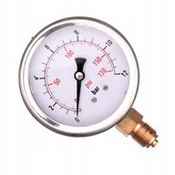 Glycerínový tlakomer 0-12 bar spodný 1/4 palcový CLOCK Glycerínový tlakomer 0-12 bar spodný 1/4 palcový CLOCK