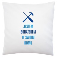 I am a Hero In My Home White Vankúš I am a Hero In My Home White Vankúš