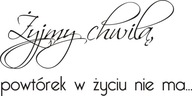 Nápis na stene, nálepka - Poďme žiť v okamihu - 96 Nápis na stene, nálepka - Poďme žiť v okamihu - 96