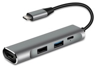 HUB USB-C ADAPTÉR HDMI USB 3.0 PD MacBook M1 4v1 HUB USB-C ADAPTÉR HDMI USB 3.0 PD MacBook M1 4v1