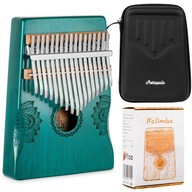 RETROPOLIS Kalimba 17 Drevený nástroj z afrického mahagónu Premium POUZDRO MODRÉ RETROPOLIS Kalimba 17 Drevený nástroj z afrického mahagónu Premium POUZDRO MODRÉ