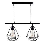 DVOJITÁ ZÁVESNÁ STROPNÁ LAMPA S DVOJTIENOM LOFT ČIERNA DVOJITÁ ZÁVESNÁ STROPNÁ LAMPA S DVOJTIENOM LOFT ČIERNA