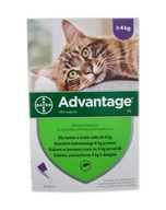 BAYER ADVANTAGE CAT 0,8 ML (NAD 4 KG) - 1 pipeta BAYER ADVANTAGE CAT 0,8 ML (NAD 4 KG) - 1 pipeta