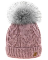 Dámska zimná čiapka pletená fleece teplá vlna WOOLK Dámska zimná čiapka pletená fleece teplá vlna WOOLK