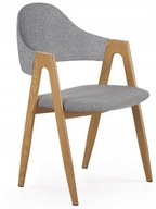 Elegantná stolička v sivej látke K344 Halmar