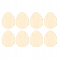 8ks Drevené DIY veľkonočné vajíčka