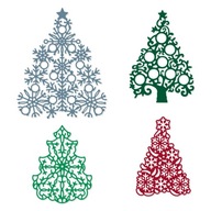 Sada DPCraft Donles Openwork vianočné stromčeky 4 ks Sada DPCraft Donles Openwork vianočné stromčeky 4 ks