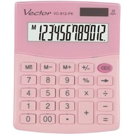 VECTOROVÁ VC-812-PK kalkulačka 12p, pastelovo ružová VECTOROVÁ VC-812-PK kalkulačka 12p, pastelovo ružová