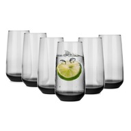 6 x ČIERNE SKLO 430 ml, NA VODU, NÁPOJE 6 x ČIERNE SKLO 430 ml, NA VODU, NÁPOJE