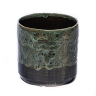 Zeleno-čierny dekoračný obal na kvetináč 13x12,5cm Zeleno-čierny dekoračný obal na kvetináč 13x12,5cm