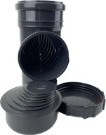 Revízia 110mm so sitkom a redukciou 63-100mm RAL 7021 grafit GALECO Revízia 110mm so sitkom a redukciou 63-100mm RAL 7021 grafit GALECO