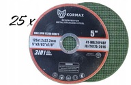 Nerezový rezací kotúč inox na kov 125x1,2mm Kormax 25ks