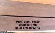 profil 80X20 mm drevitý kamenec, orech, 1 bežný meter profil 80X20 mm drevitý kamenec, orech, 1 bežný meter