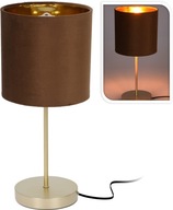 Zlatá stojaca lampa s velúrovým tienidlom 42 cm Zlatá stojaca lampa s velúrovým tienidlom 42 cm