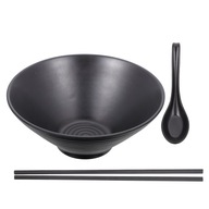 JAPONSKÁ SÚPRAVA MISK RAMEN, TYČKY, LYŽIČKA, ČIERNA JAPONSKÁ SÚPRAVA MISK RAMEN, TYČKY, LYŽIČKA, ČIERNA