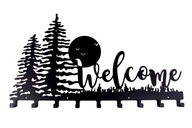 Nástenný vešiak: oblečenie, kľúče s grafikou WELCOME Nástenný vešiak: oblečenie, kľúče s grafikou WELCOME