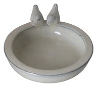Keramický kúpeľ pre vtáky, krémová záhradná napájačka, 29 cm Keramický kúpeľ pre vtáky, krémová záhradná napájačka, 29 cm