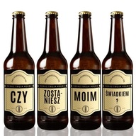 Pivo ETIKETY OTÁZKA na svedka 4 ks Pivo ETIKETY OTÁZKA na svedka 4 ks