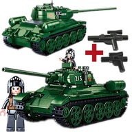 BLOKY ARMY TANK T-34-85 TANK RUDY102+LEGO ZBRANE