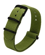 Silný čierny 24 mm NATO remienok na hodinky, vzor 200 Silný čierny 24 mm NATO remienok na hodinky, vzor 200