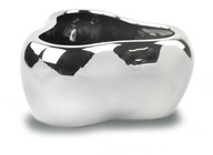 Strieborný obal - Miska na 3 orchidey 28x13 cm Strieborný obal - Miska na 3 orchidey 28x13 cm