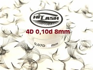 HITLASH hotové mihalnice 500 mihalníc 4D 0,10D 8mm HITLASH hotové mihalnice 500 mihalníc 4D 0,10D 8mm