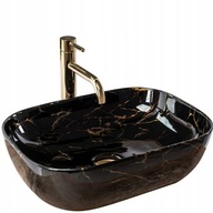 BELINDA Black Marble Lesklé umývadlo na dosku BELINDA Black Marble Lesklé umývadlo na dosku