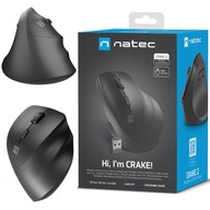 NATEC CRAKE VERTIKÁLNA ERGONOMICKÁ MYŠ 2400 DPI BLUETOOTH 5,2 + 2,4 GHz NATEC CRAKE VERTIKÁLNA ERGONOMICKÁ MYŠ 2400 DPI BLUETOOTH 5,2 + 2,4 GHz