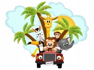 Samolepka na stenu pre deti 60 cm Jeep safari 4 Samolepka na stenu pre deti 60 cm Jeep safari 4