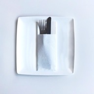 Embosované obrúsky s vreckom 40 × 32cm biele 40ks
