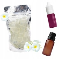 Mydlový základ, krájaný, priehľadný 200 g + farbivo 10 ml + vôňa 10 ml sada Mydlový základ, krájaný, priehľadný 200 g + farbivo 10 ml + vôňa 10 ml sada